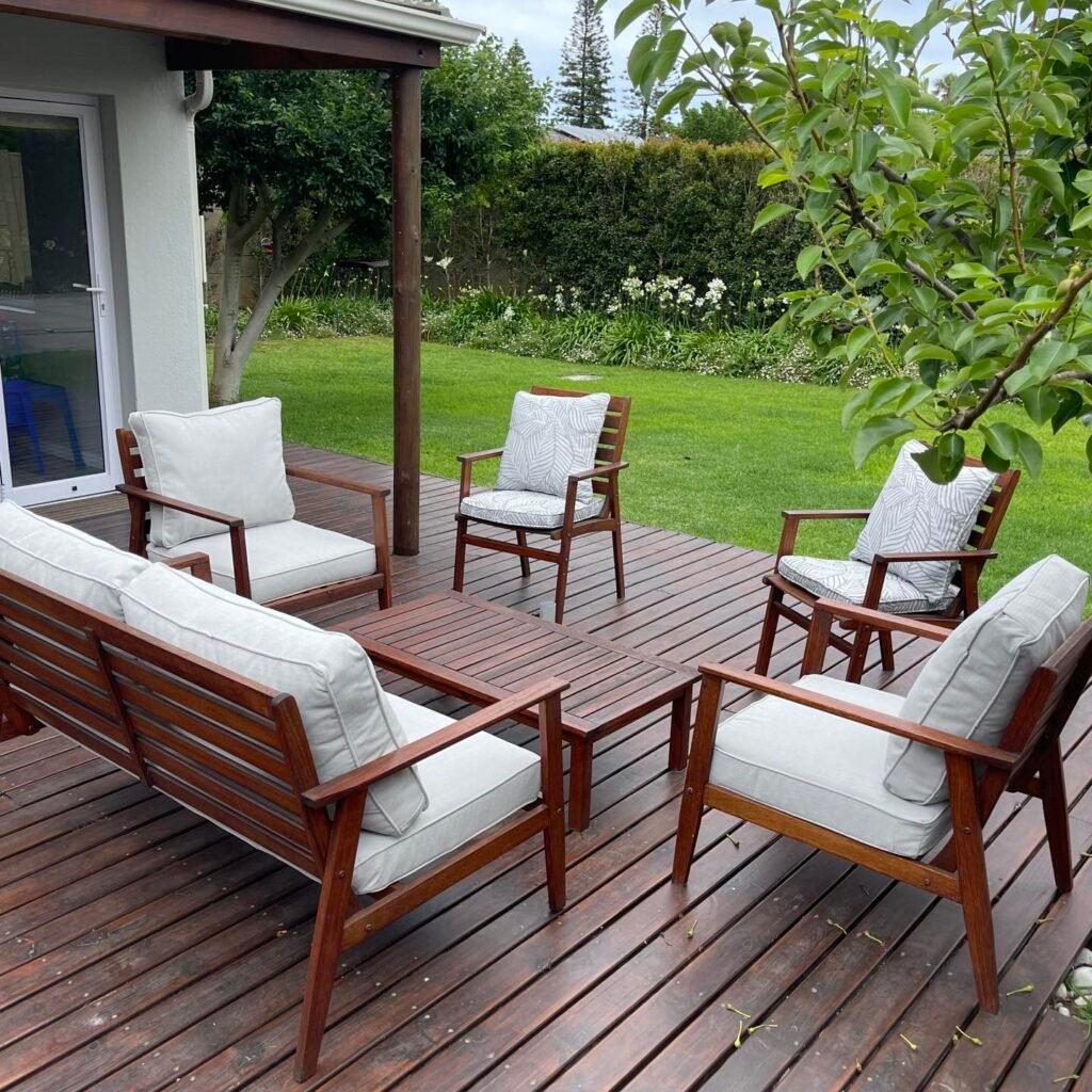 high quality outdoor seating area with outdoor upholstery