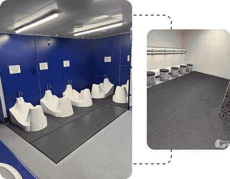 Anti-slip wudu mats