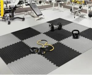 interlocking gym rubber flooring