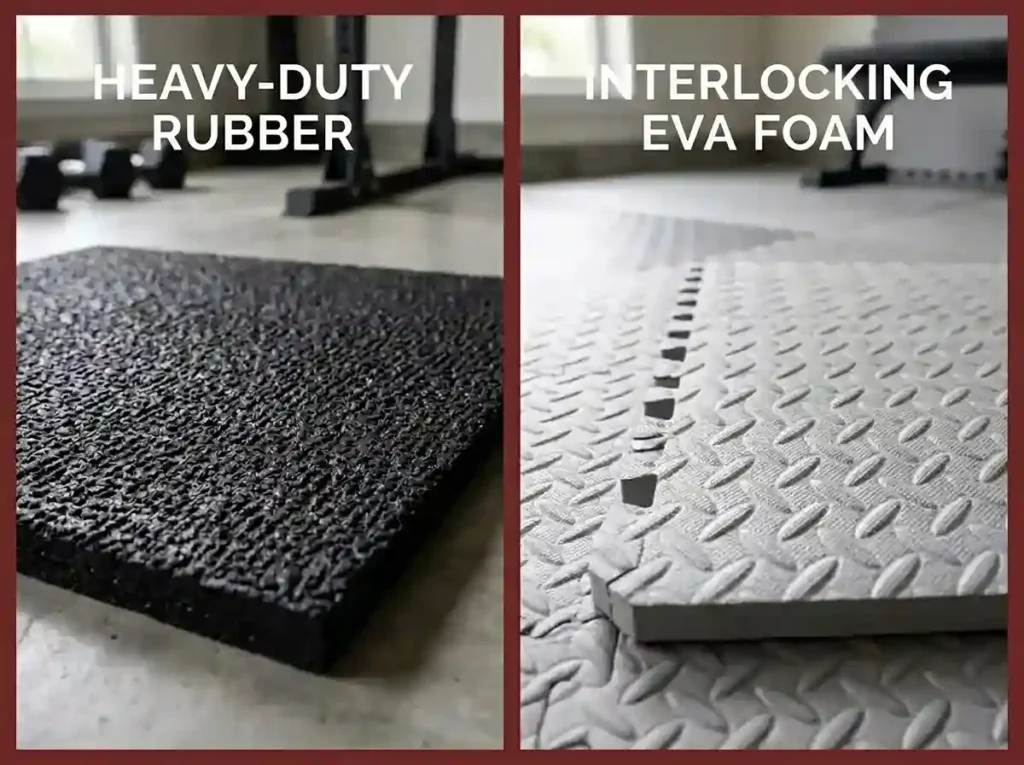 Rubber Gym Mats vs EVA Foam Mats